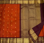 Load image into Gallery viewer, Classic Golden Brown &amp; Coffee Brown 1gm Zari Kanchipuram Handloom Silk Saree SS26273
