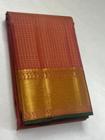 Load image into Gallery viewer, Classic Rustic Orange 2gm Zari Elegance Kanchipuram Handloom Silk Saree SS28239
