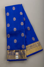 Load image into Gallery viewer, Classic Royal Blue Iruthalaipakshi motif designed Elegance Kanchipuram Handloom Silk Saree SS28526
