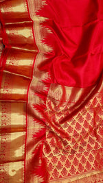 Load image into Gallery viewer, Classic Chilli Red 2gm Zari Bridal Elegance Kanchipuram Handloom Silk Saree SS27541
