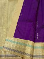 Load image into Gallery viewer, Classic Vadamalli &amp; Beige 2gm Zari Elegance Kanchipuram Handloom Silk Saree SS26921
