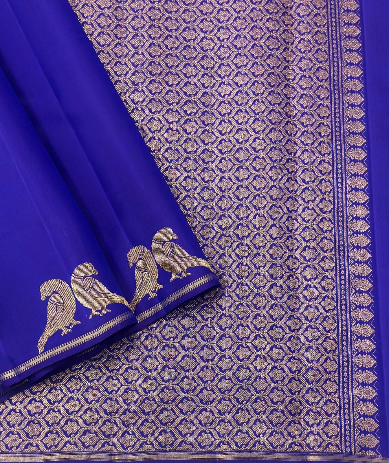 Classic Royal Blue 2gm Zari Elegance Kanchipuram Handloom Silk Saree SS24808