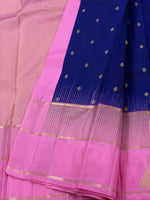 Load image into Gallery viewer, Classic Royal Blue &amp; Fuchsia Pink Elegance Kanchipuram Handloom Silk Saree SS28636
