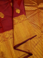 Load image into Gallery viewer, Classic Brick Red 2gm Zari Bridal Elegance Kanchipuram Handloom Silk Saree SS25917
