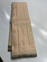 Load image into Gallery viewer, Classic Beige &amp; Violet 4gm Zari Elegance Kanchipuram Handloom Silk Saree SS27600
