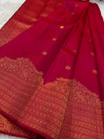 Load image into Gallery viewer, Classic Deep Pink Bridal Elegance Kanchipuram Handloom Silk Saree SS27240
