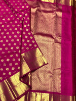 Load image into Gallery viewer, Classic Deep Pink 2gm Zari Bridal Elegance Kanchipuram Handloom Silk Saree SS24106
