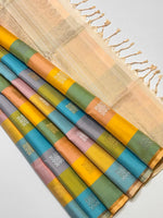 Load image into Gallery viewer, Classic Blue &amp; Yellow Double Warp Elegance Handloom Soft Silk Saree SS28456
