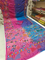 Load image into Gallery viewer, Classic Blue &amp; Pink Elegance Gaachi Tussar Silk Saree SS24400
