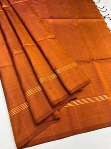 Classic Mustard Elegance Handloom Soft Silk Saree SS23279