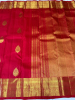 Load image into Gallery viewer, Classic Reddish Maroon 2gm Zari Elegance Kanchipuram Handloom Silk Saree SS27068
