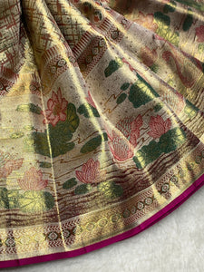 Classic Gold 2gm Zari Bridal Elegance Kanchipuram Handloom Silk Saree SS25366