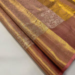 Load image into Gallery viewer, Classic Pastel Rose Gold Tissue Bridal Elegance Kanchipuram Tissue Handloom Silk Saree SS23884
