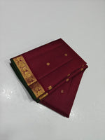 Load image into Gallery viewer, Classic Maroon 2gm Zari Vintage Kanchipuram Handloom Silk Saree SS26598
