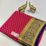 Load image into Gallery viewer, Classic Dark Pink &amp; Indigo Violet Elegance Mysore Silk Saree SS24164
