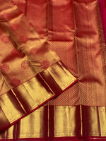 Load image into Gallery viewer, Classic Crimson Red 2gm Zari Bridal Elegance Kanchipuram Handloom Silk Saree SS28326
