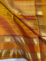 Load image into Gallery viewer, Classic Yellow &amp; Red 2gm Zari Elegance Kanchipuram Handloom Silk Saree SS27069
