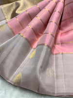Load image into Gallery viewer, Classic Pink &amp; Cocoa 2gm Zari Kanchipuram Handloom Silk Saree SS25932
