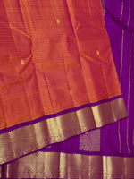 Load image into Gallery viewer, Classic Orange &amp; Vadamalli Traditional Butta Kanchipuram Handloom Silk Saree SS26595
