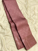 Load image into Gallery viewer, Classic Pastel Cocoa 2gm Antique Zari Bridal Elegance Kanchipuram Handloom Silk Saree SS25320
