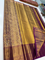 Load image into Gallery viewer, Classic Violet Bridal Elegance Kanchipuram Tissue Handloom Silk Saree SS26008
