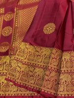 Load image into Gallery viewer, Classic Maroon 2gm Zari Bridal Elegance Kanchipuram Handloom Silk Saree SS24519
