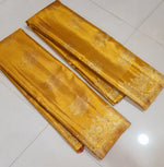 Load image into Gallery viewer, Classic Mango Yellow Vaira Oosi Bridal Elegance Kanchipuram Tissue Handloom Silk Saree SS25767
