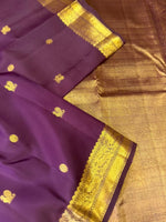 Load image into Gallery viewer, Classic Dark Chocolate 2gm Zari Elegance Kanchipuram Handloom Silk Saree SS27993
