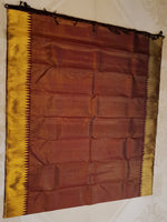 Load image into Gallery viewer, Classic Garnet Red 2gm Zari Bridal Elegance Kanchipuram Handloom Silk Saree SS27607
