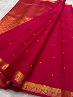 Load image into Gallery viewer, Classic Ruby Pink Elegance Kanchipuram Handloom Silk Saree SS27367

