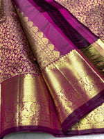 Load image into Gallery viewer, Classic Wine Red Bridal Elegance Kanchipuram Handloom Silk Saree SS26882

