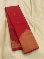Load image into Gallery viewer, Classic Brick Orange 2gm Zari Bridal Elegance Kanchipuram Handloom Silk Saree SS27608
