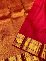 Load image into Gallery viewer, Classic Reddish Pink 2gm Zari Elegance Kanchipuram Handloom Silk Saree SS27500
