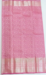 Load image into Gallery viewer, Classic Pastel Pink Silver Zari Elegance Kanchipuram Handloom Silk Saree SS24241
