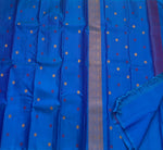 Load image into Gallery viewer, Classic Robin Blue Elegance Kanchipuram Handloom Silk Saree SS27855
