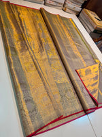 Load image into Gallery viewer, Classic Mauve Tint Bridal Elegance Tissue Kanchipuram Handloom Silk Saree SS27990
