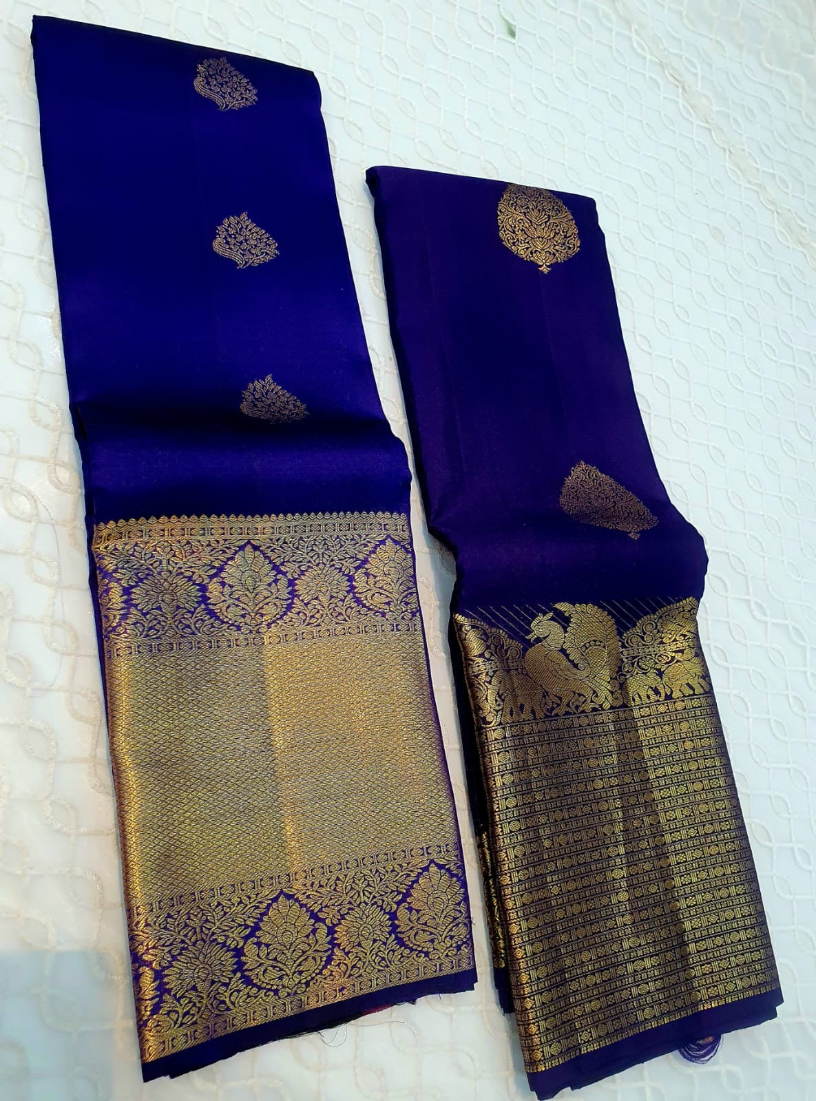 Classic Royal Blue Kanchipuram Handloom Silk Saree SS25507