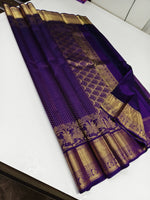 Load image into Gallery viewer, Classic Violet 2gm Zari Kanchipuram Handloom Silk Saree SS26101
