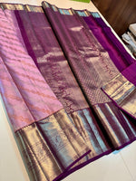 Load image into Gallery viewer, Classic Onion Pink &amp; Vadamalli 3D Bridal Elegance Kanchipuram Handloom Silk Saree SS23897
