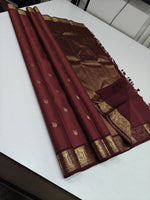 Load image into Gallery viewer, Classic Garnet Red 2gm Zari Kanchipuram Handloom Silk Saree SS26605
