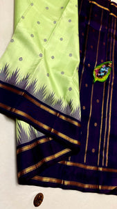 Classic Light Green & Vadamalli Kanchipuram Handloom Silk Saree SS26259