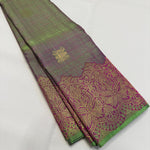 Load image into Gallery viewer, Classic Dual Lavender &amp; Kelly Green 1gm Zari Elegance Kanchipuram Silk Saree SS23834
