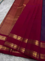Load image into Gallery viewer, Classic Purple &amp; Deep Pink Kanchipuram Handloom Silk Saree SS26094
