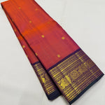 Load image into Gallery viewer, Classic Orange Rose &amp; Plum 2gm Zari Kanchipuram Handloom Silk Saree SS25993
