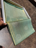 Load image into Gallery viewer, Classic Sea Green Tint Bridal Elegance Tissue Kanchipuram Handloom Silk Saree SS27989
