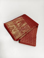 Load image into Gallery viewer, Classic Chilli Red 2gm Zari Elegance Kanchipuram Handloom Silk Saree SS25297
