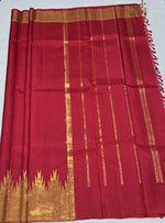 Load image into Gallery viewer, Classic Crimson Red Kanchipuram Handloom Silk Saree SS25969
