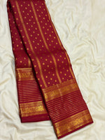 Load image into Gallery viewer, Classic Brick Red 2gm Zari Vaira Oosi Checks Elegance Kanchipuram Handloom Silk Saree SS27604
