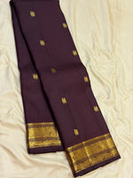 Load image into Gallery viewer, Classic Dark Chocolate 2gm Zari Vintage Elegance Kanchipuram Handloom Silk Saree SS27660
