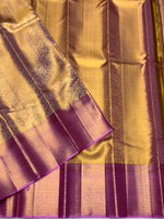 Load image into Gallery viewer, Classic Rose Gold 2gm Zari Bridal Elegance Kanchipuram Handloom Silk Saree SS28684

